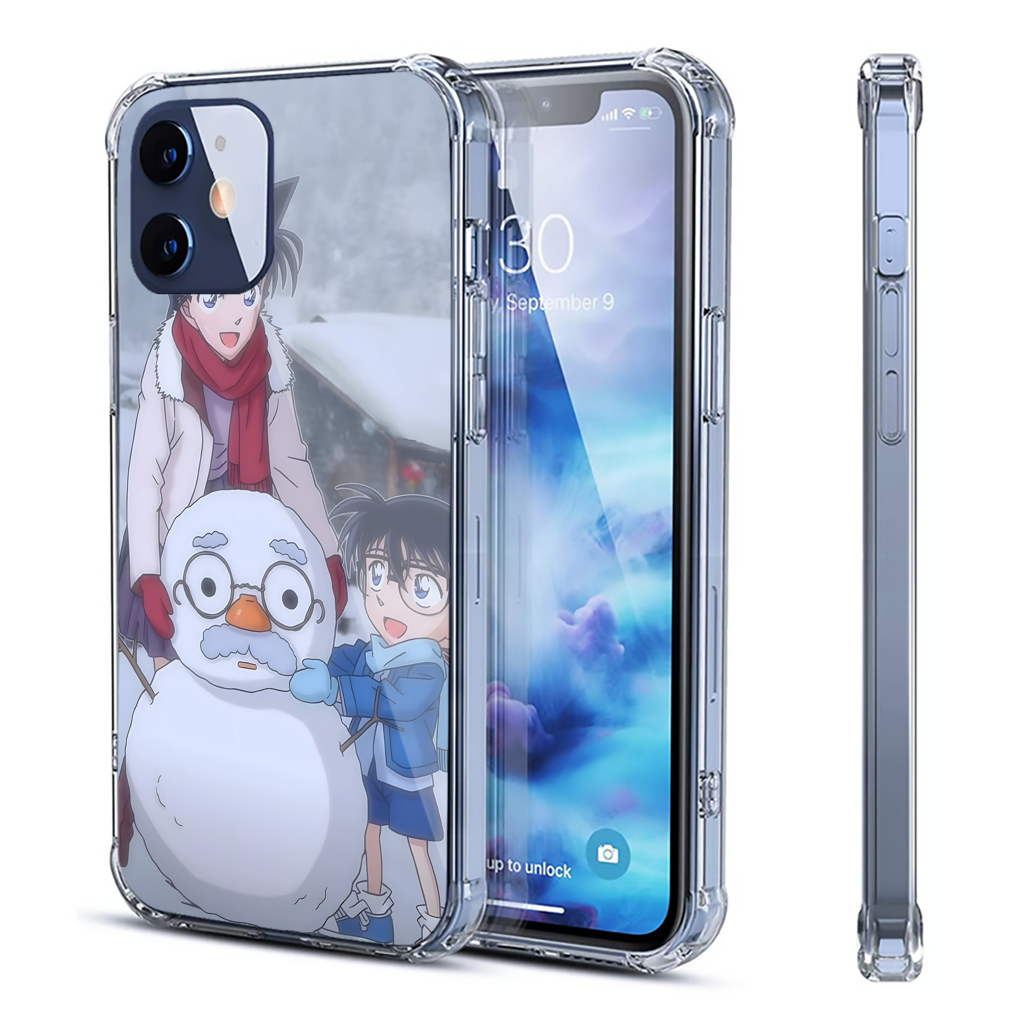 （画像用） 名探偵コナン Detective Conan 【iPhone 12シリーズ対応】透明スマホケース（クリアソフトケース）